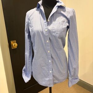 J. Crew Light Blue Cotton Boy Fit Button Down Shirt w Pocket - 2T